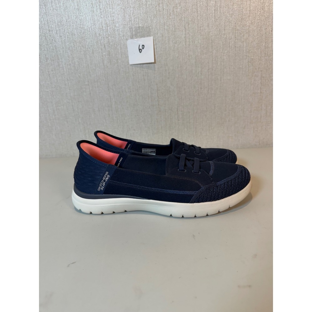 Skechers Slip-ins On-the-GO Flex Navy Blue Walking Shoes 136543 women US 8.5